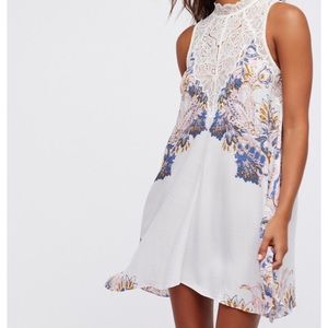 free people dress ivory combo